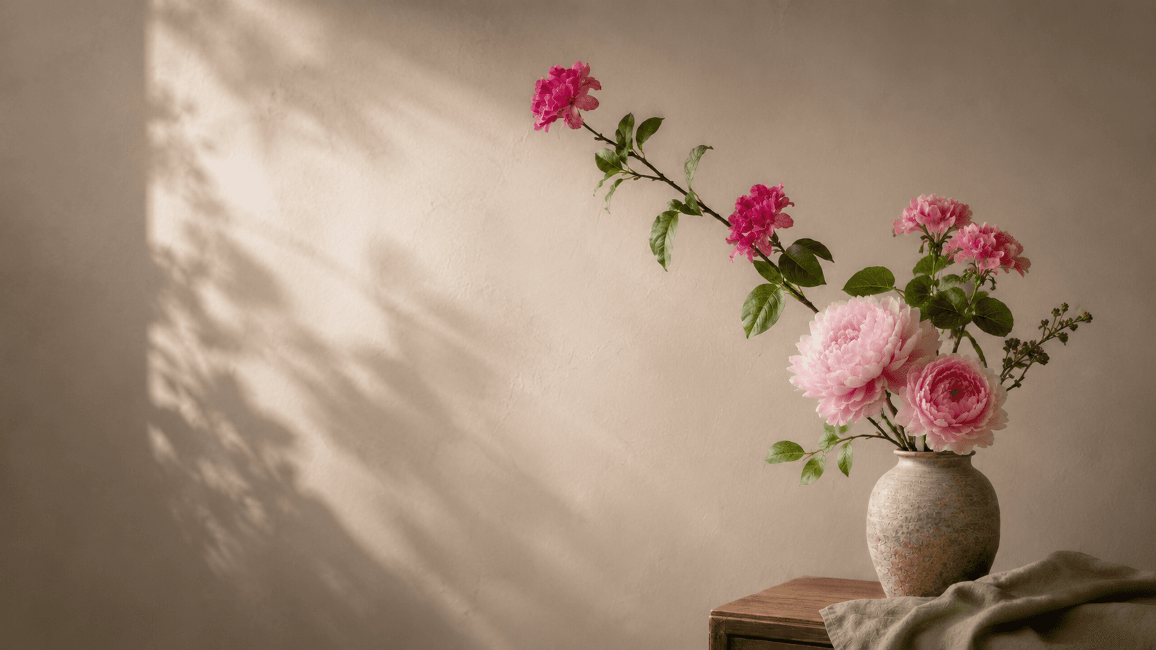 Kunstbloemen op steel